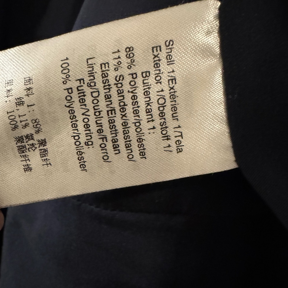 DKNY structure Navy Blue Faux Suede Blazer - Picture 5 of 5